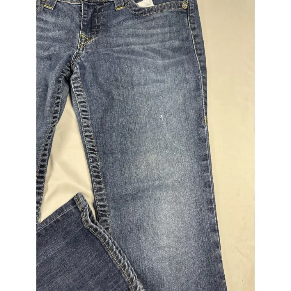 True Religion World Tour Straight Jeans Mens 33x32 Made In USA Medium Wash Denim